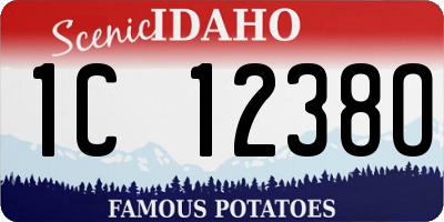 ID license plate 1C1238O