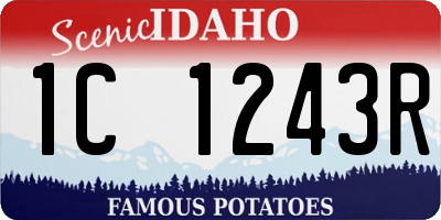ID license plate 1C1243R