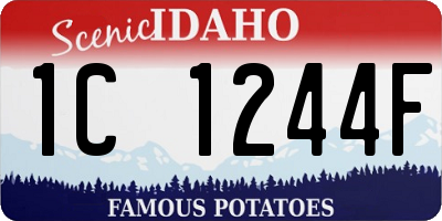 ID license plate 1C1244F