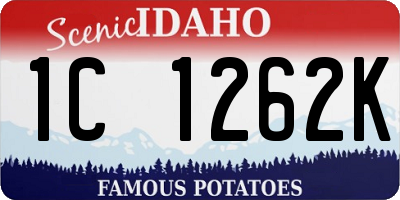 ID license plate 1C1262K