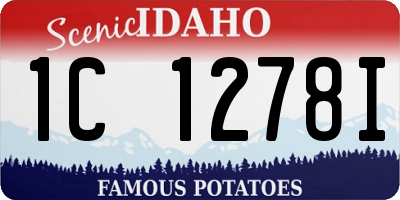 ID license plate 1C1278I