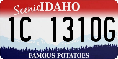 ID license plate 1C1310G