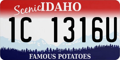 ID license plate 1C1316U