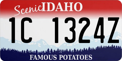 ID license plate 1C1324Z