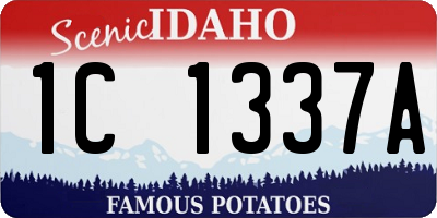 ID license plate 1C1337A