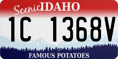 ID license plate 1C1368V