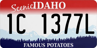 ID license plate 1C1377L
