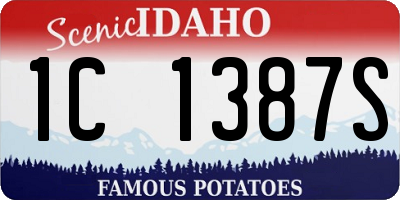 ID license plate 1C1387S