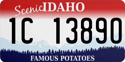 ID license plate 1C1389O