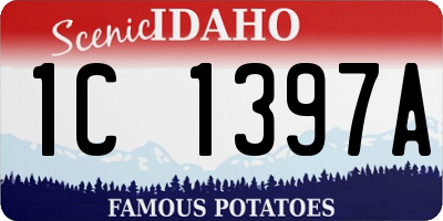ID license plate 1C1397A