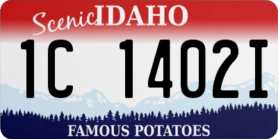 ID license plate 1C1402I