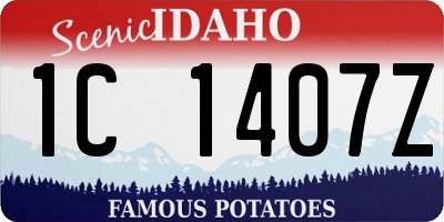 ID license plate 1C1407Z