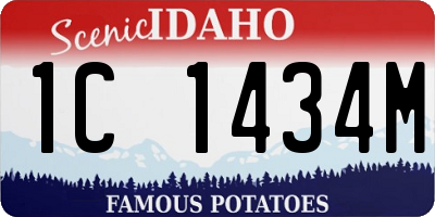 ID license plate 1C1434M