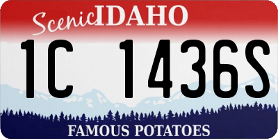 ID license plate 1C1436S