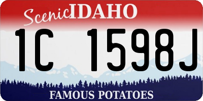 ID license plate 1C1598J