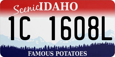 ID license plate 1C1608L