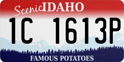 ID license plate 1C1613P