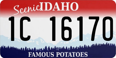 ID license plate 1C1617O