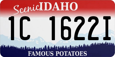 ID license plate 1C1622I