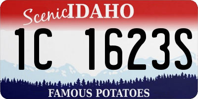 ID license plate 1C1623S