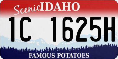 ID license plate 1C1625H