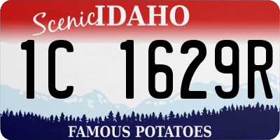 ID license plate 1C1629R