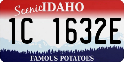 ID license plate 1C1632E