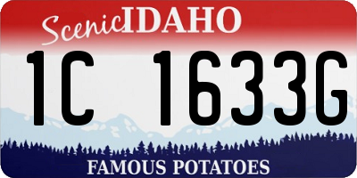 ID license plate 1C1633G