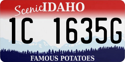 ID license plate 1C1635G
