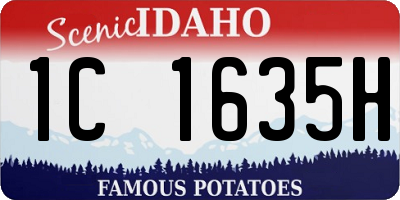 ID license plate 1C1635H