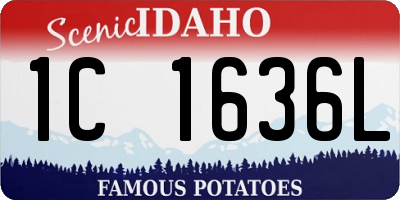 ID license plate 1C1636L