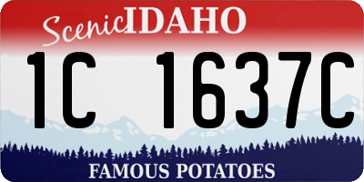 ID license plate 1C1637C