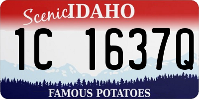 ID license plate 1C1637Q