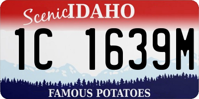 ID license plate 1C1639M
