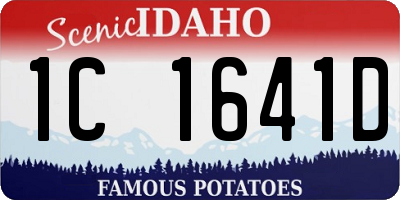 ID license plate 1C1641D