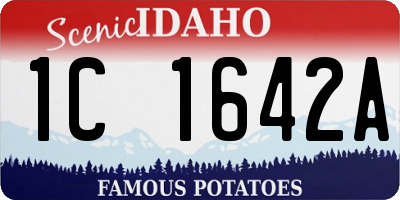 ID license plate 1C1642A