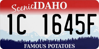 ID license plate 1C1645F