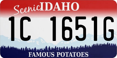 ID license plate 1C1651G