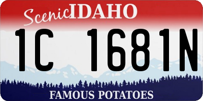 ID license plate 1C1681N