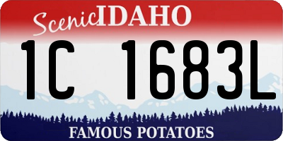 ID license plate 1C1683L