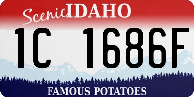 ID license plate 1C1686F
