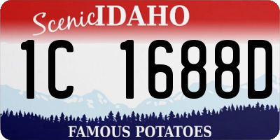 ID license plate 1C1688D
