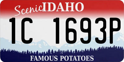 ID license plate 1C1693P