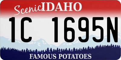 ID license plate 1C1695N