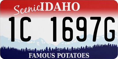 ID license plate 1C1697G