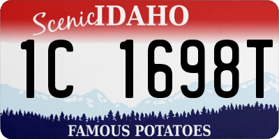ID license plate 1C1698T