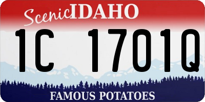 ID license plate 1C1701Q