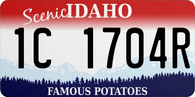 ID license plate 1C1704R
