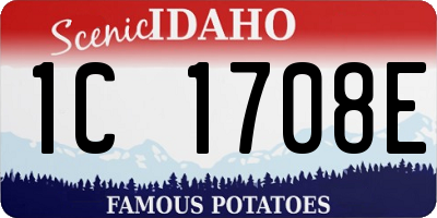 ID license plate 1C1708E