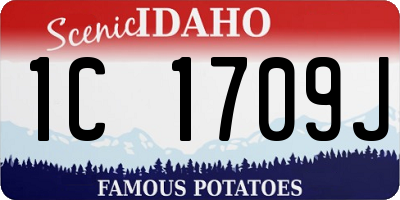 ID license plate 1C1709J
